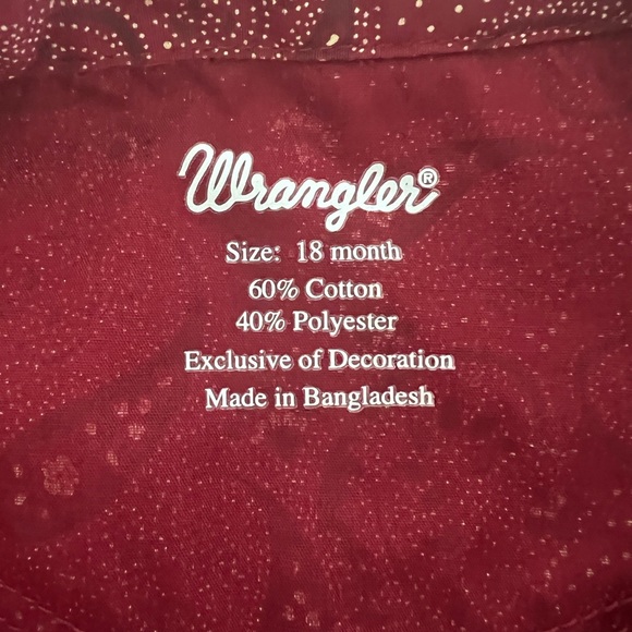 Wrangler Maroon Paisley Baby Bodysuit - Picture 2 of 2